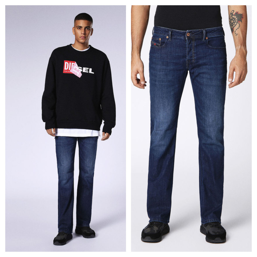 Diesel Men's Zathan Regular Bootcut Leg Jean